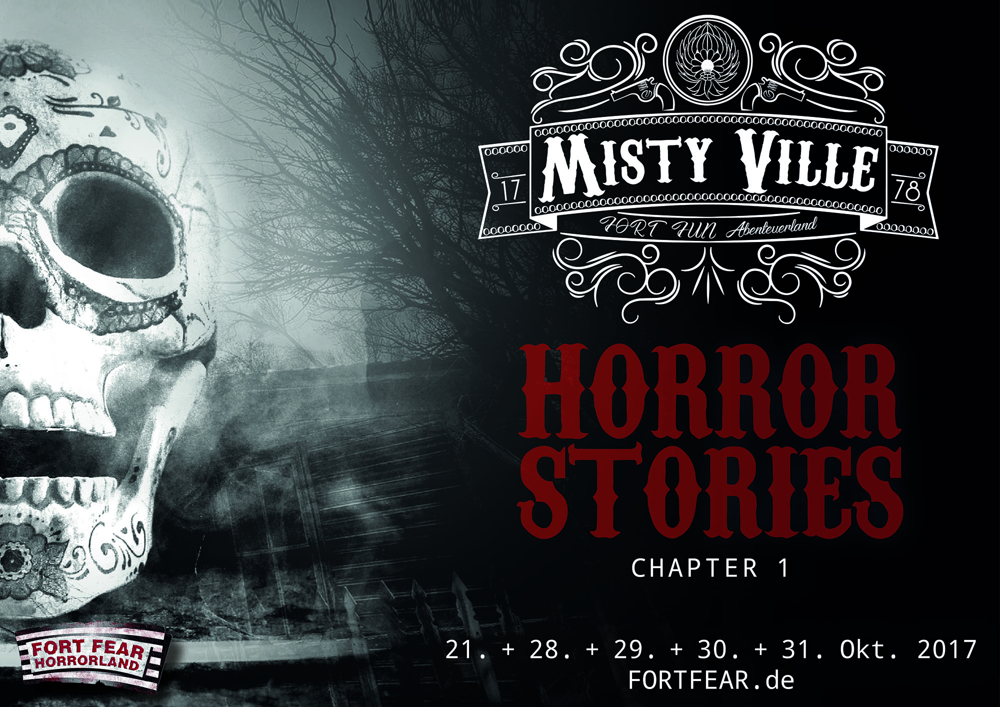 You are currently viewing Fort Fear Horrorland mit neuer Geschichte in 2017: Misty Ville Horror Stories – Chapter 1